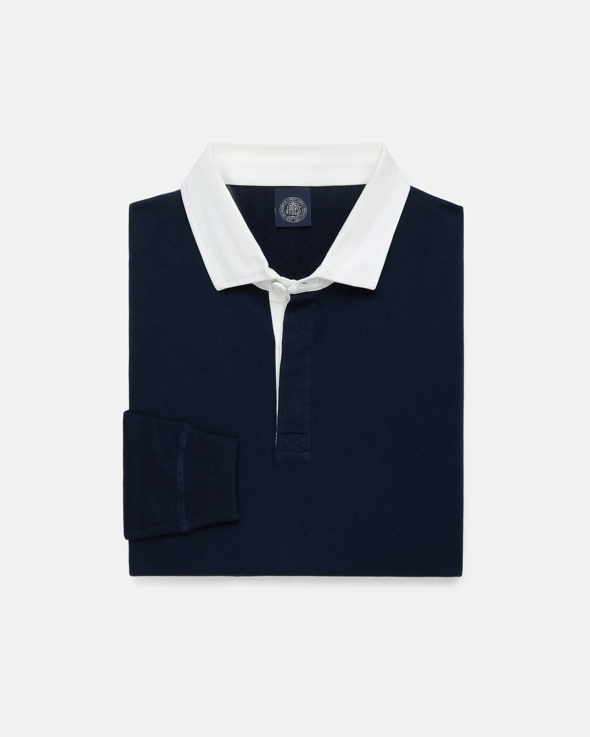 Navy High-Twist Cotton Rugby Sweater sold by J. Press product image thumbnail 2