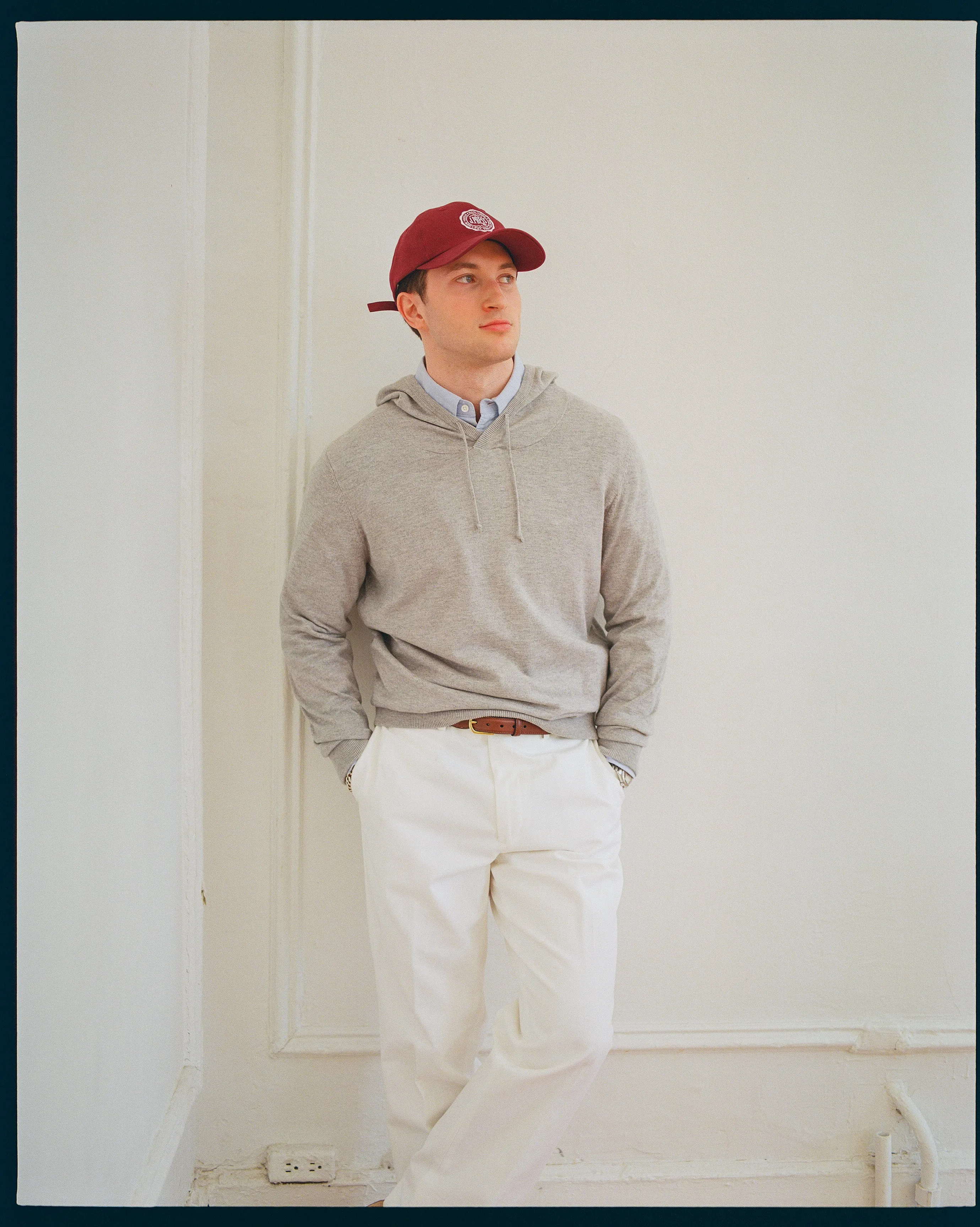 Light Grey Cotton-Wool Hoodie - Trim Fit sold by J. Press product image thumbnail 4