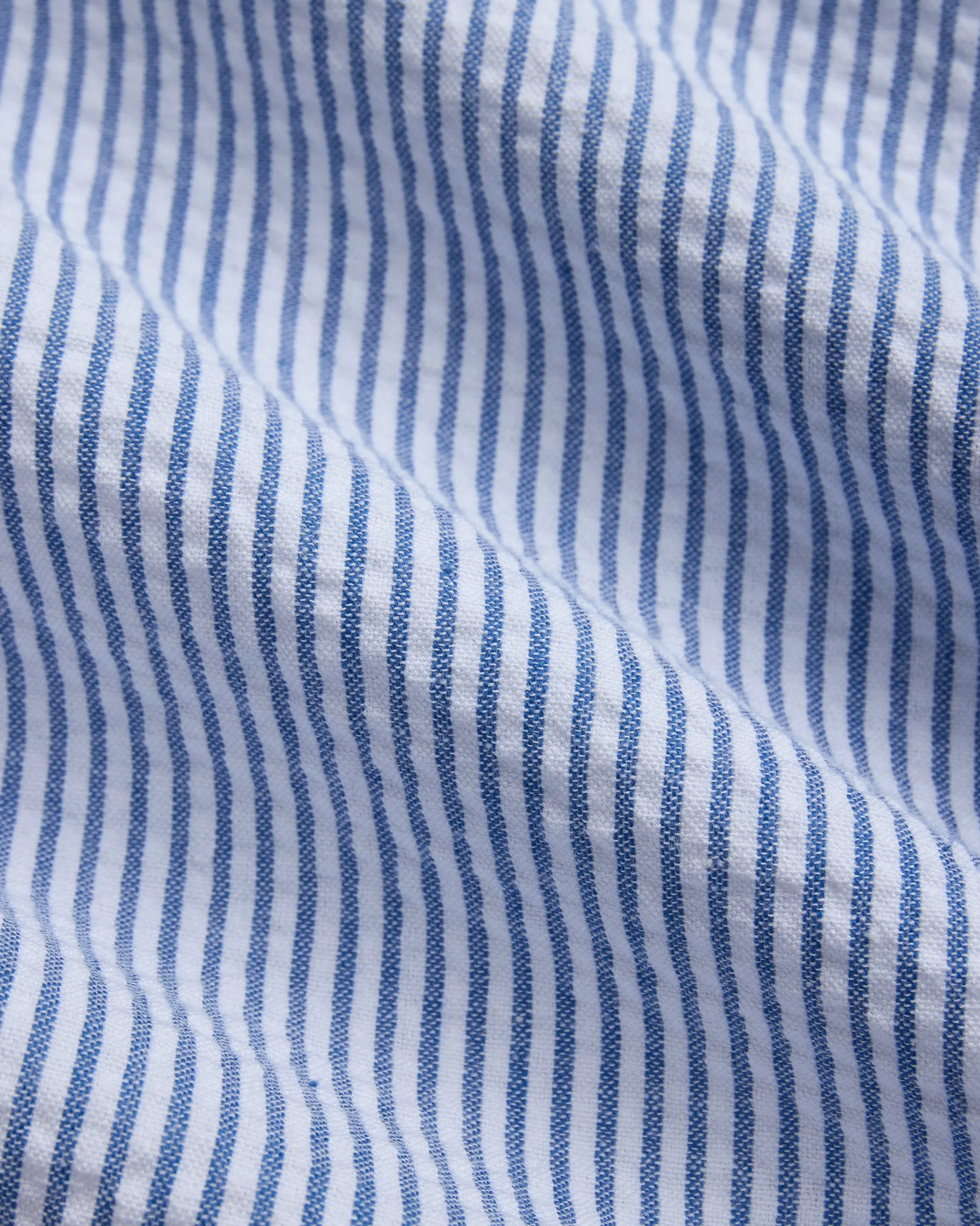 Blue & White Stripe Seersucker Sport Shirt sold by J. Press product image thumbnail 3