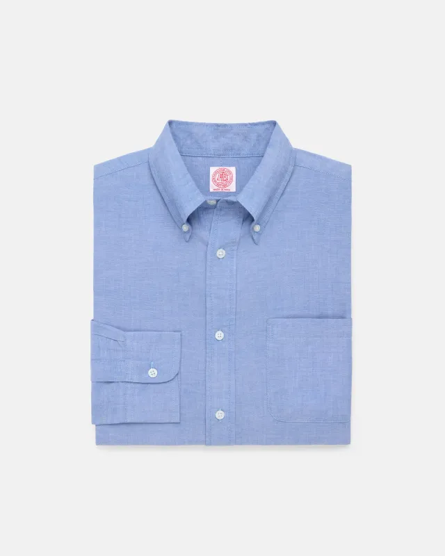 Light Blue Solid Chambray Sport Shirt made by J. Press