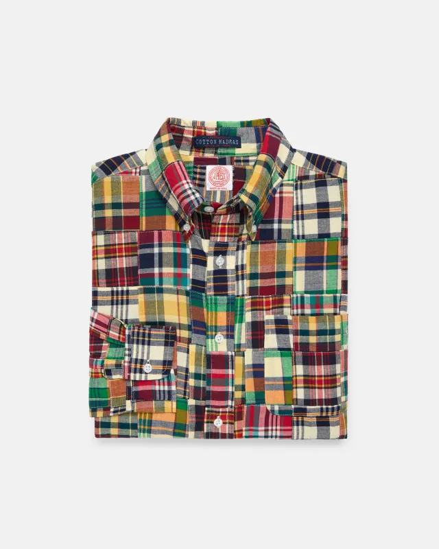 Patchwork Madras Button Down Sport Shirt sold by J. Press