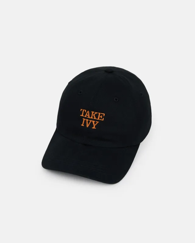 Made-in-USA Take Ivy Black Dad Hat made by J. Press