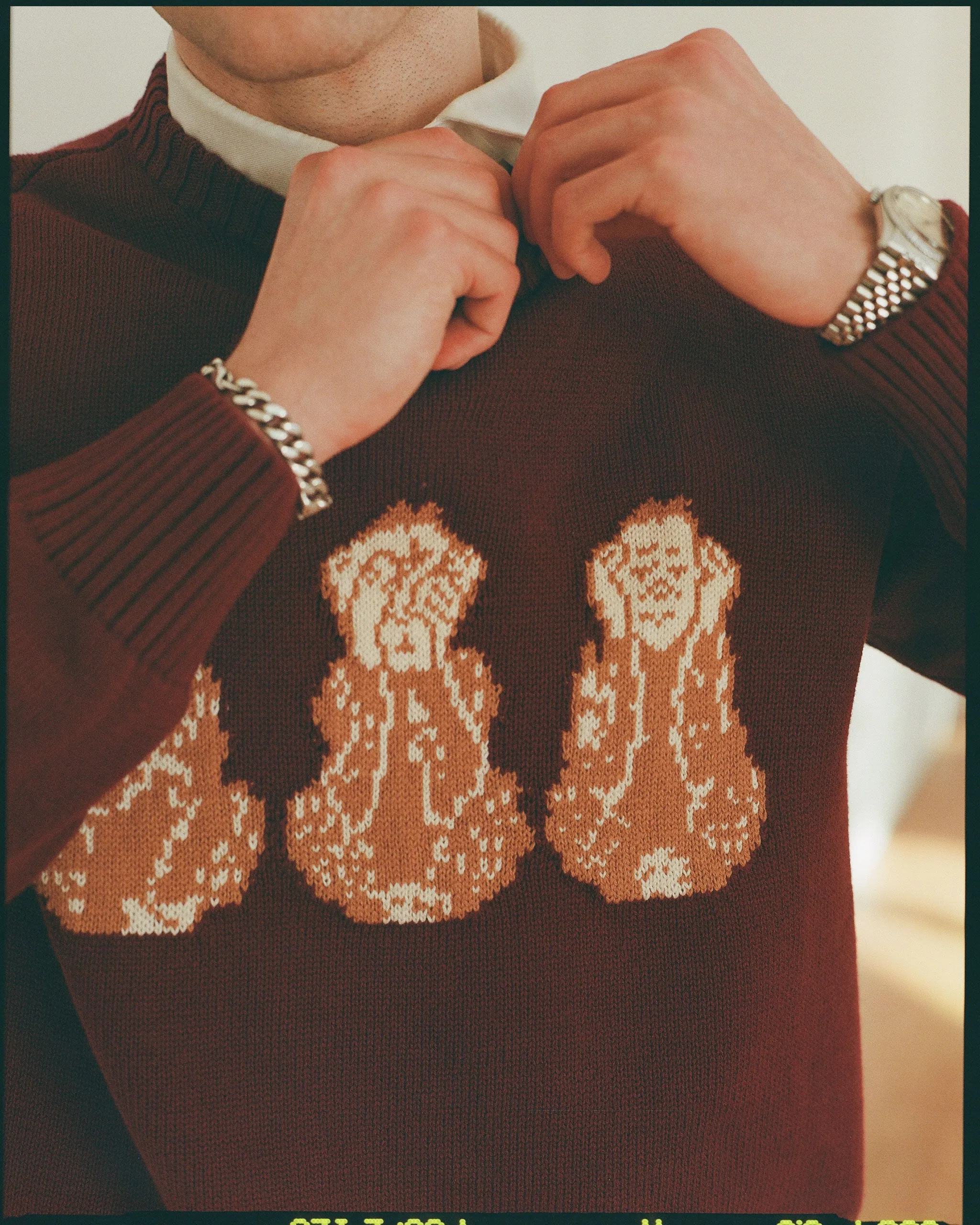 3 Monkeys Intarsia Knit Cotton Sweater sold by J. Press product image thumbnail 5