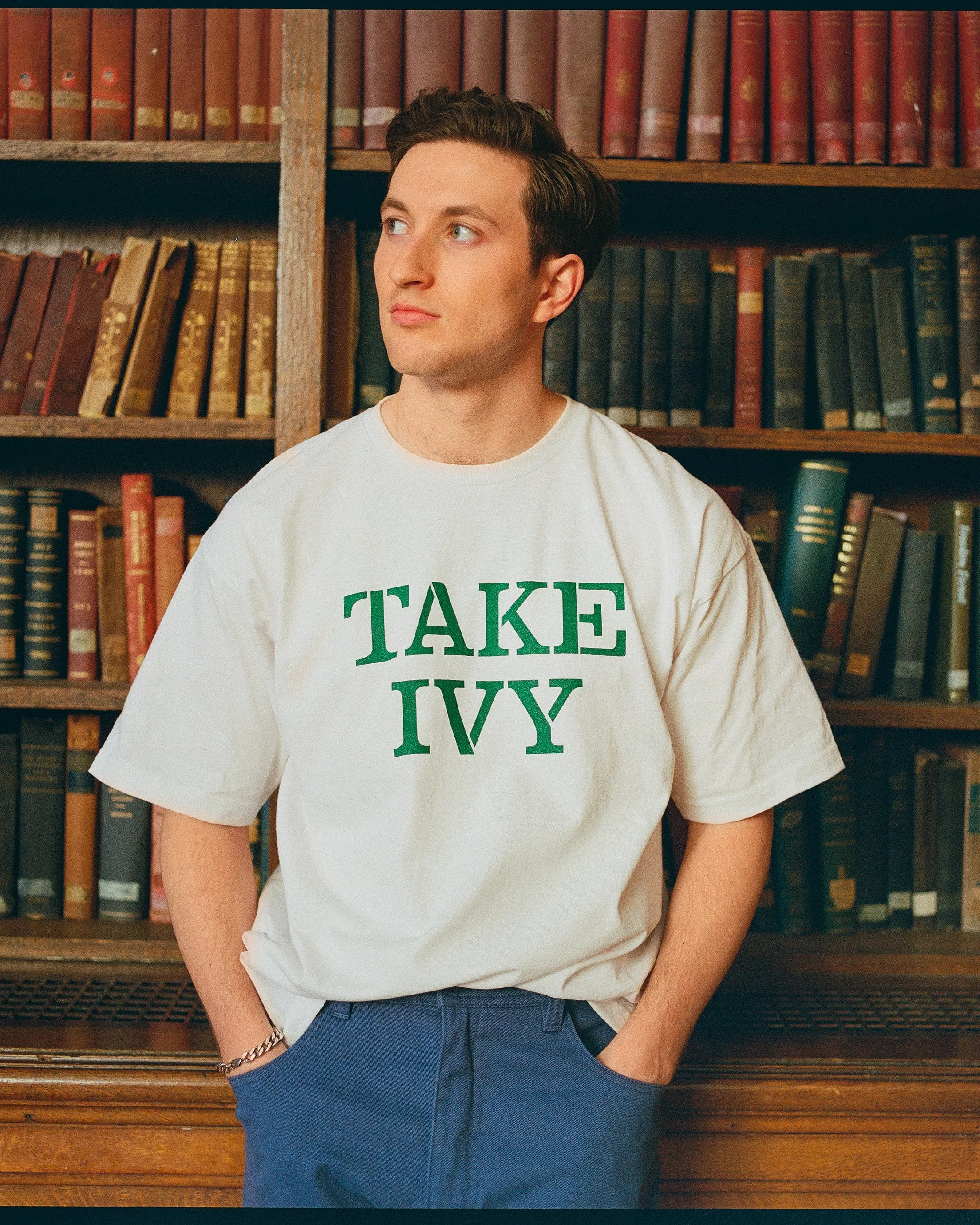 Made-in-USA White Take Ivy T-Shirt sold by J. Press product image thumbnail 2