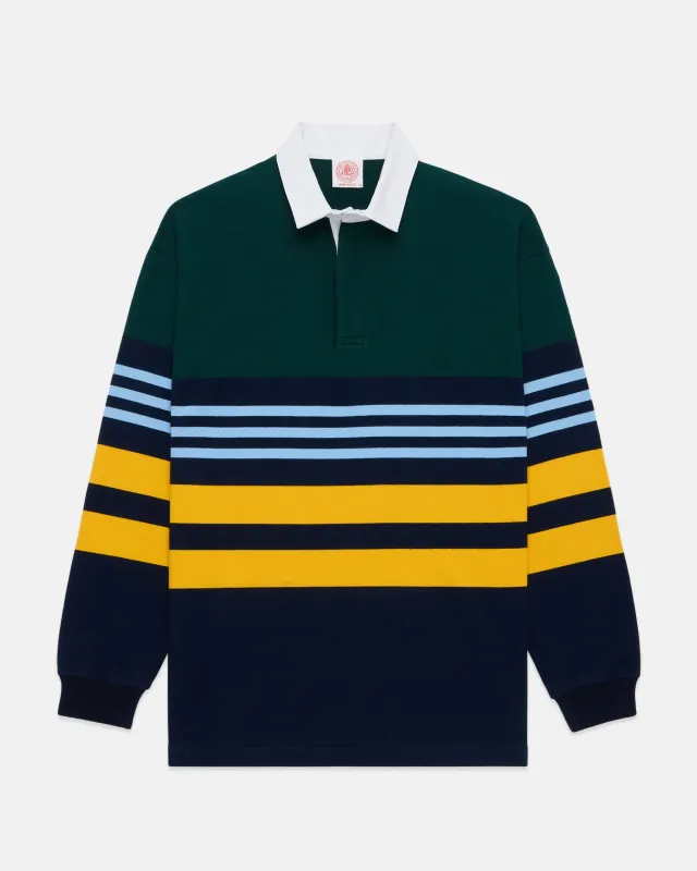 Made-in-USA Multi-Stripe Cotton Rugby sold by J. Press