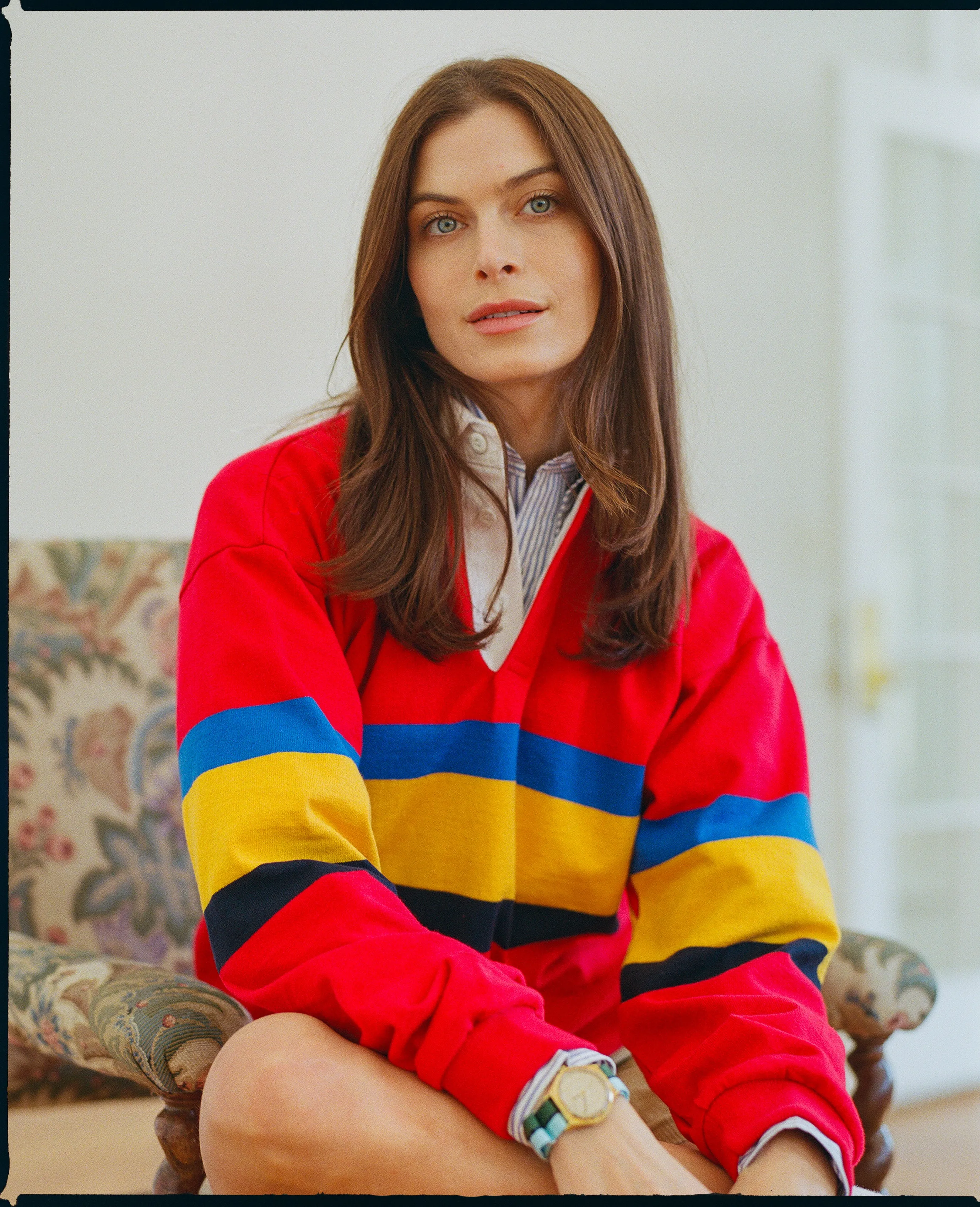 Made-in-USA Red Mountain Stripe Cotton Rugby sold by J. Press product image thumbnail 3