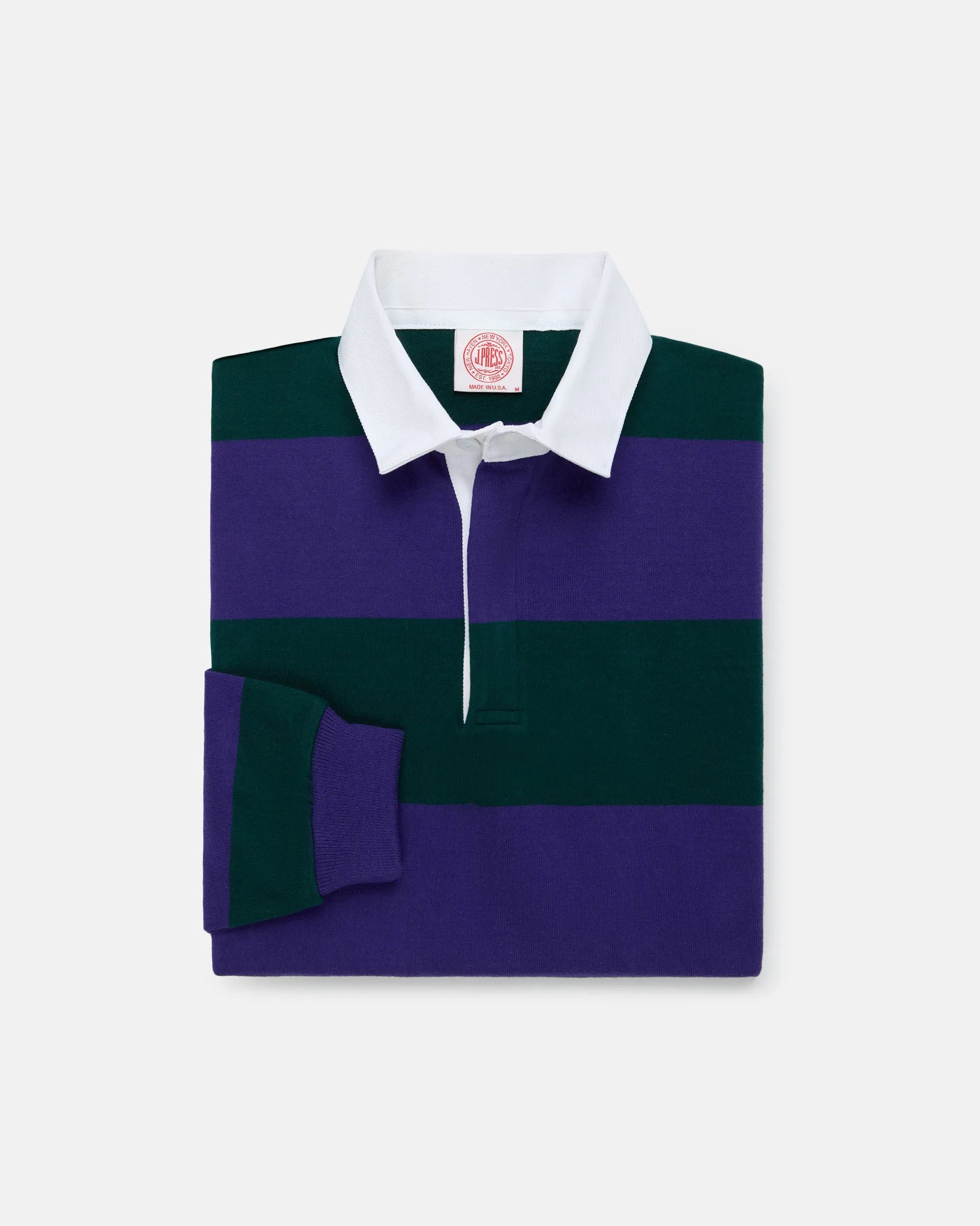 Made-in-USA Purple Guard Stripe Cotton Rugby sold by J. Press product image thumbnail 2