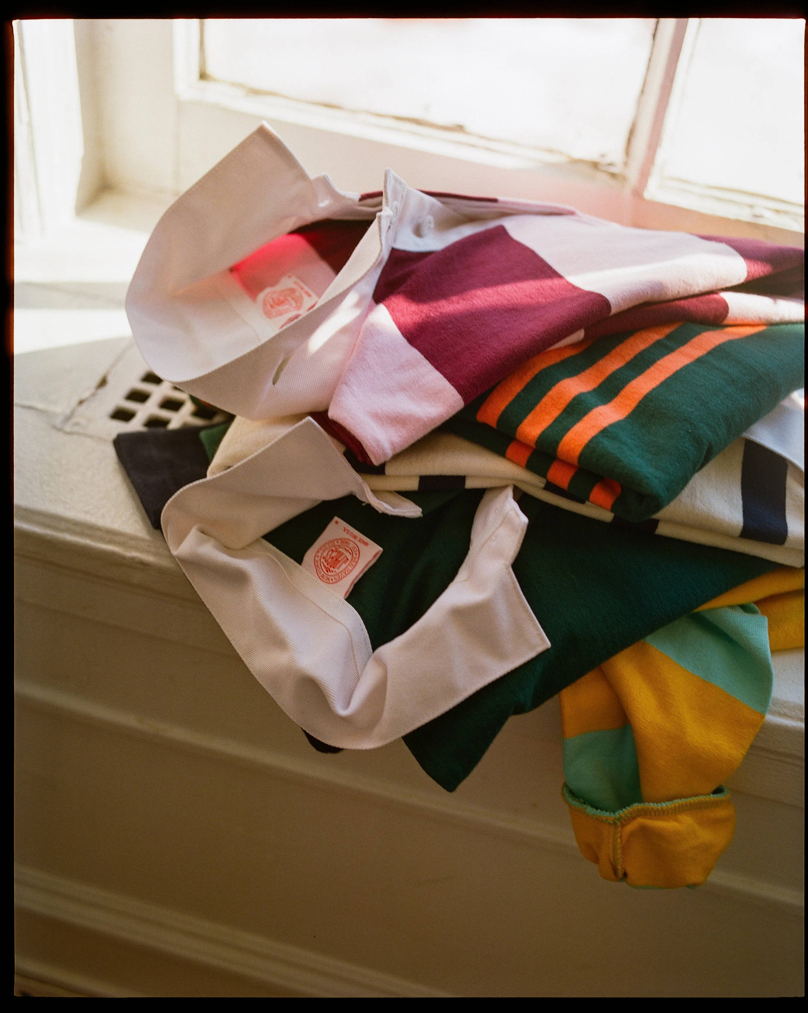 Made-in-USA Green Triple Stripe Cotton Rugby sold by J. Press product image thumbnail 5