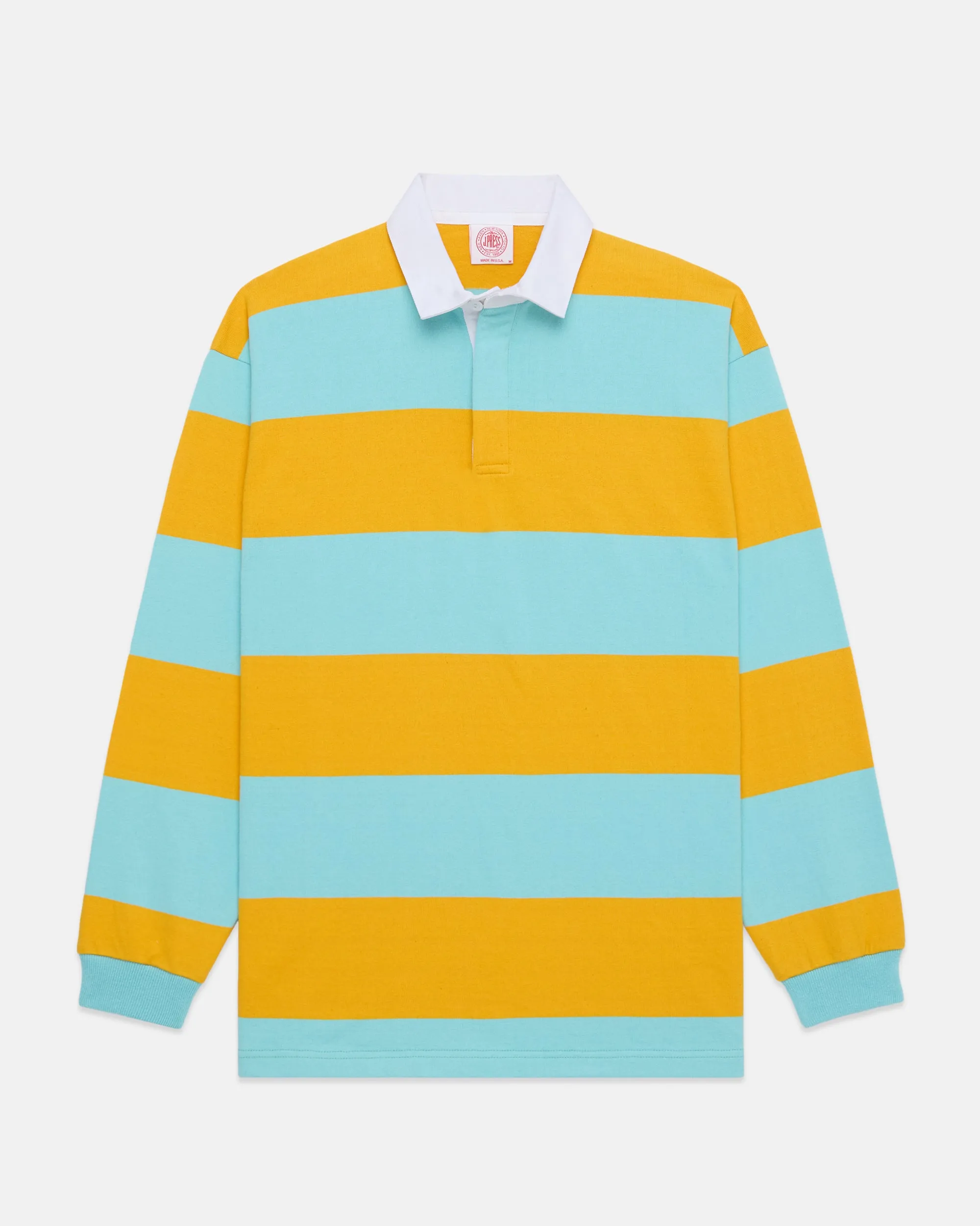 Made-in-USA Aqua Guard Stripe Cotton Rugby sold by J. Press