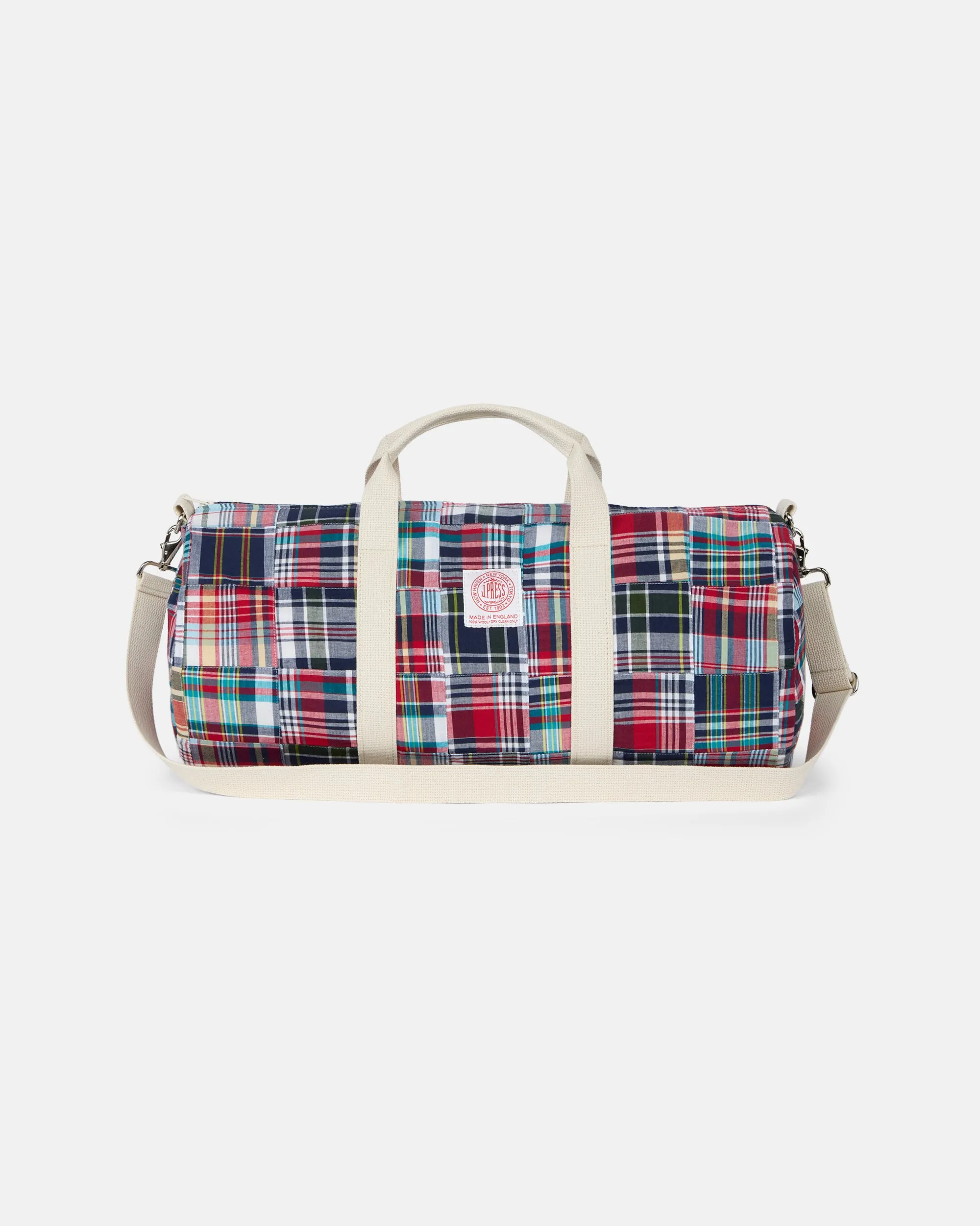 Made-in-USA Patch Madras Duffel Bag sold by J. Press