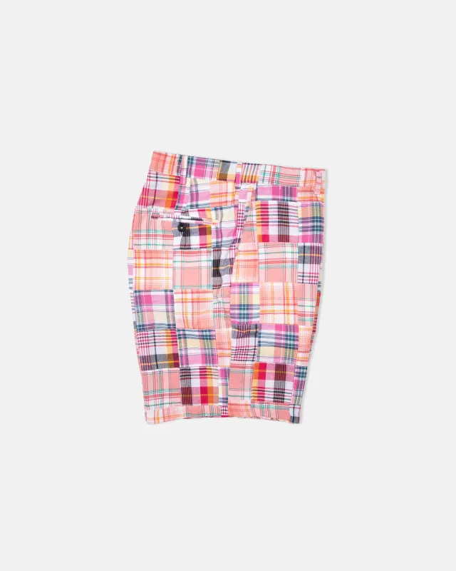 Made-in-USA Pink Patchwork Authentic Madras Shorts made by J. Press