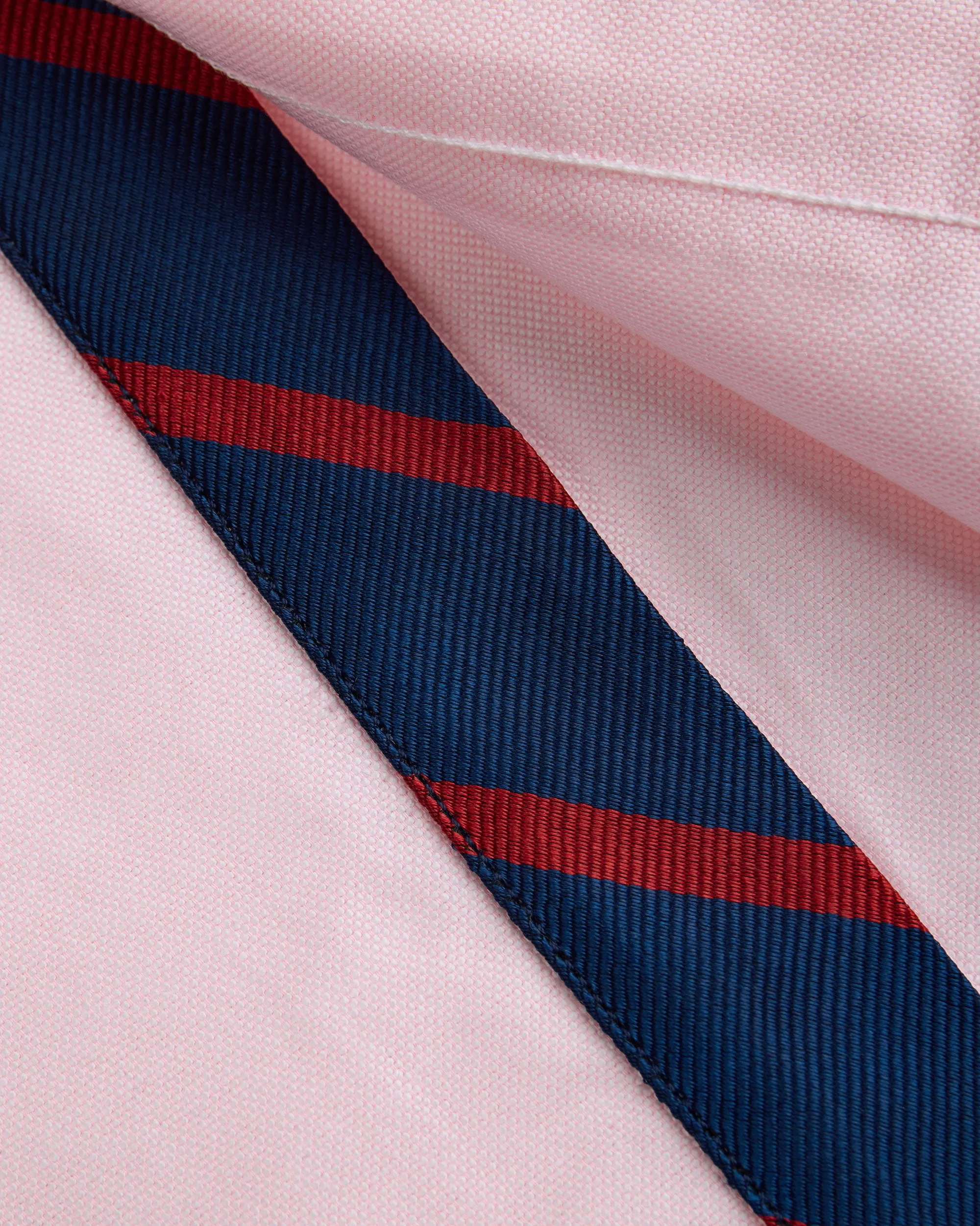 Made-in-USA Pink with Bar Stripe Placket Oxford Cloth Sport Shirt - Regular Fit sold by J. Press product image thumbnail 4