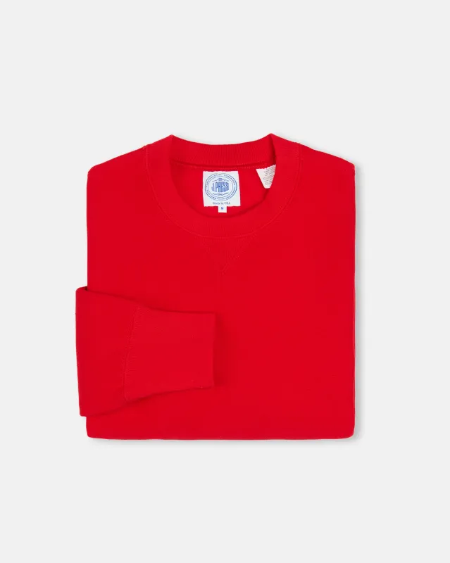 Made-in-USA Red Heavyweight Sweatshirt made by J. Press