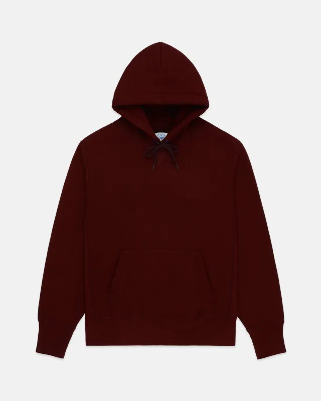 Made-in-USA Burgundy Heavyweight Hoodie sold by J. Press