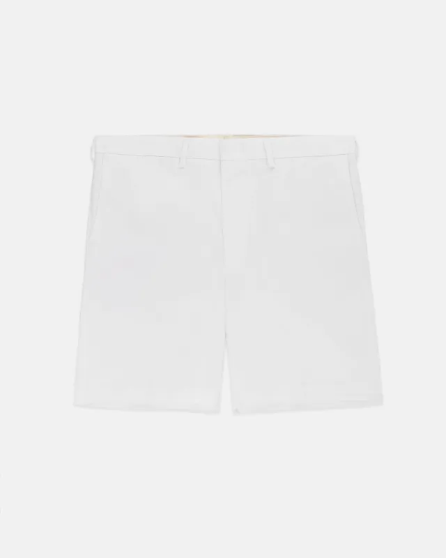 Made-in-USA White Washed Twill Classic Shorts sold by J. Press