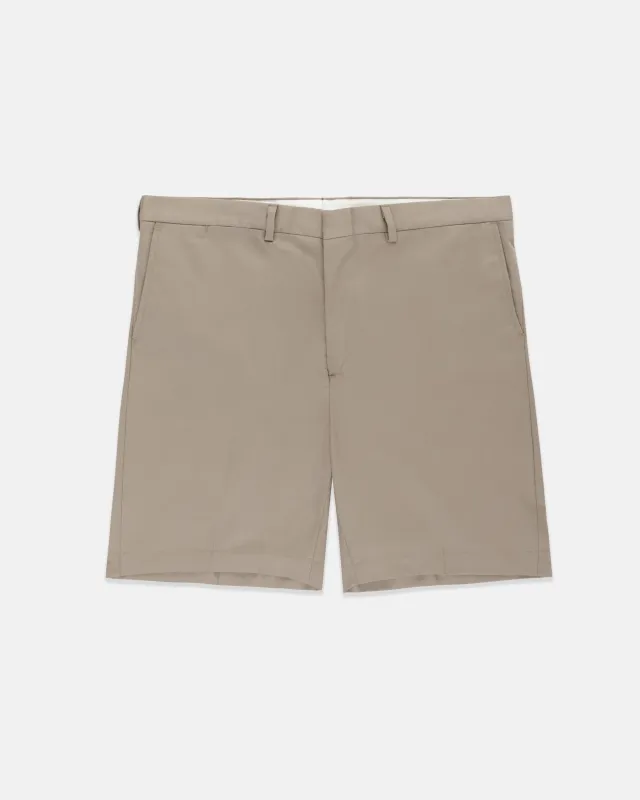 Made-in-USA Khaki Washed Twill Classic Shorts sold by J. Press