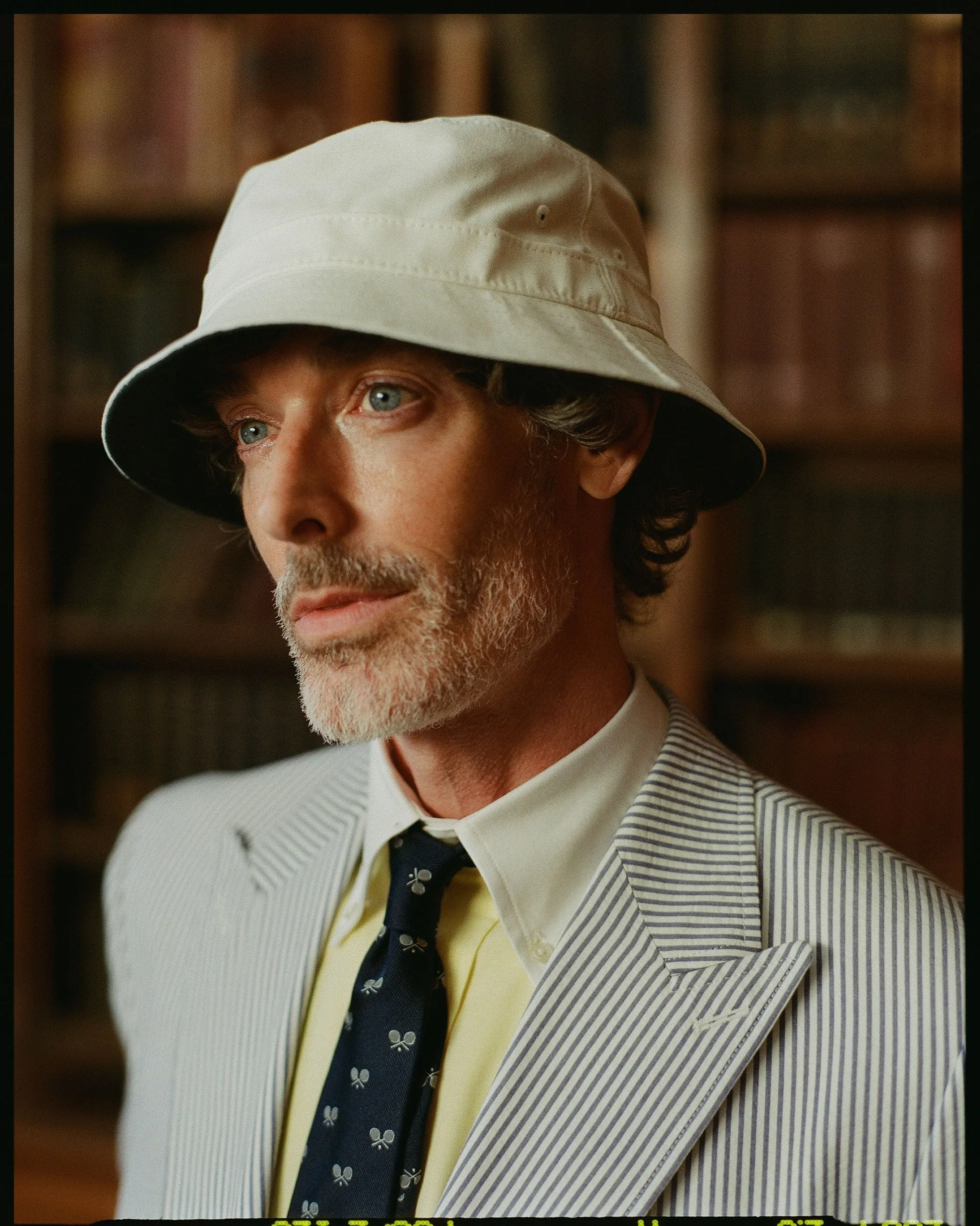 Made-in-USA White Cotton Bucket Hat sold by J. Press product image thumbnail 2