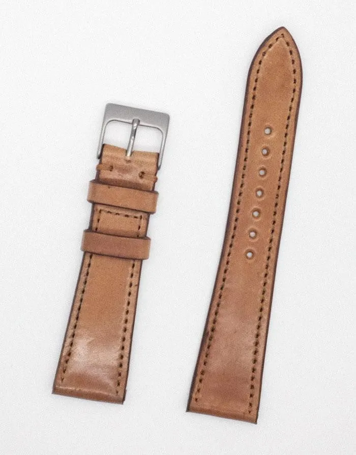 Made-in-USA Honey Brown Shell Cordovan Watch Strap sold by J. Press