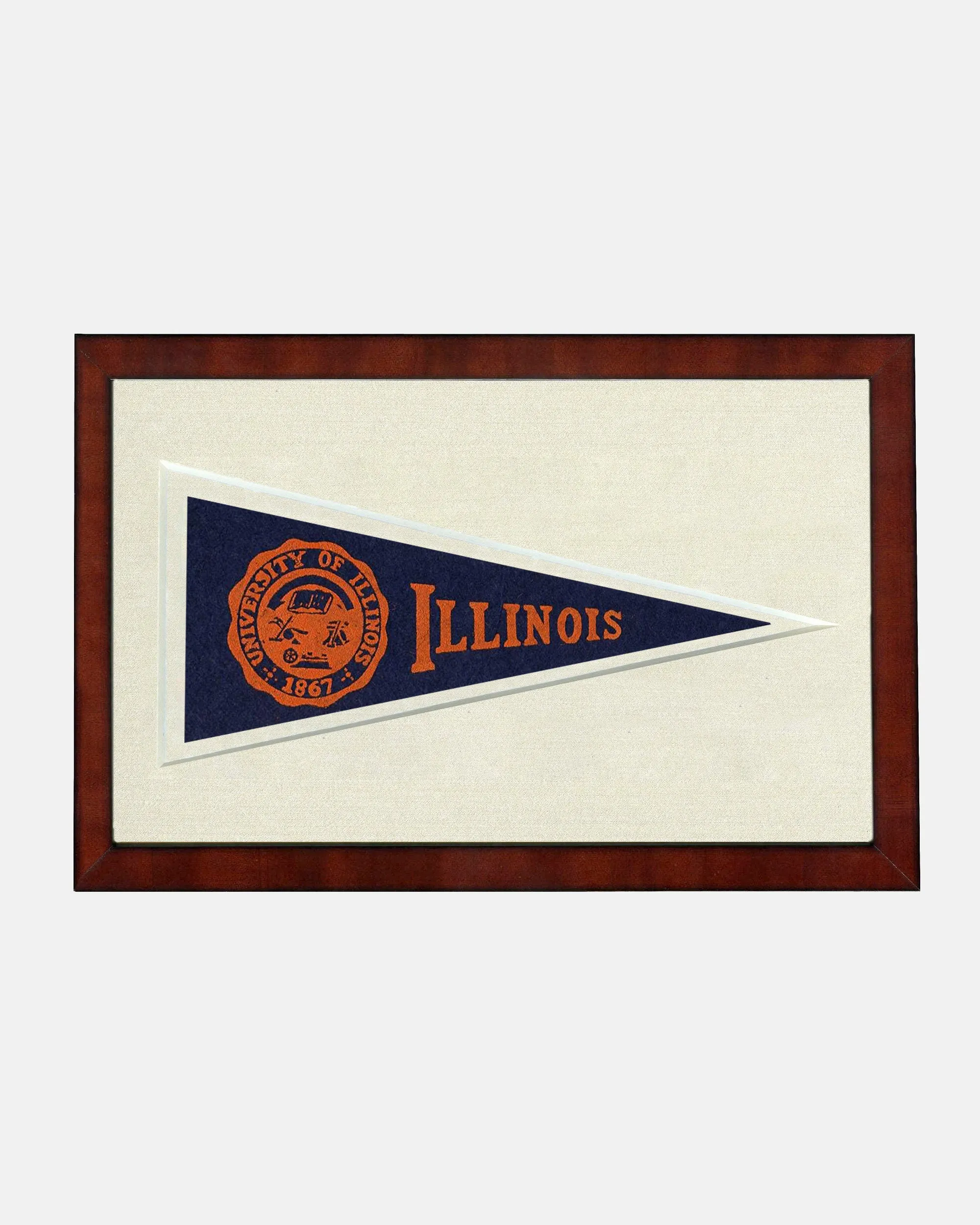 Illinois Framed Vintage Pennant sold by J. Press