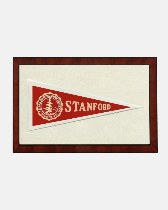 Stanford Framed Vintage Pennant sold by J. Press