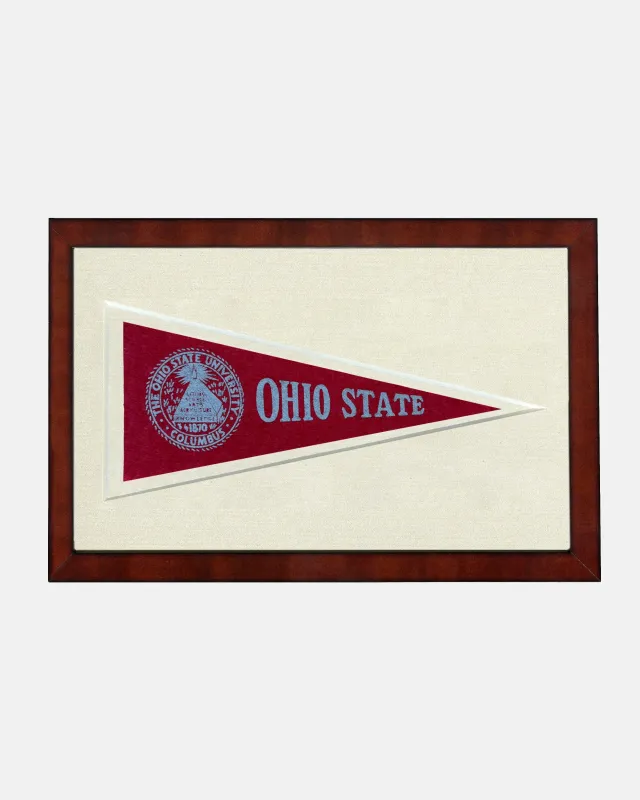 Ohio State Framed Vintage Pennant made by J. Press