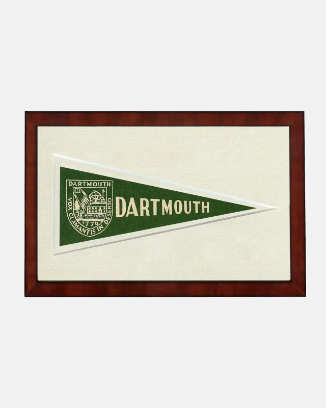 Dartmouth Framed Vintage Pennant made by J. Press