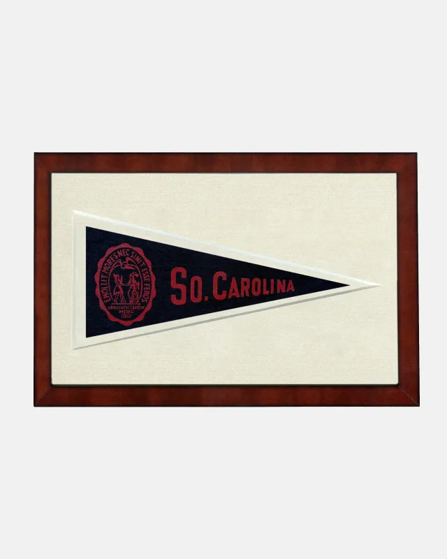 South Carolina Framed Vintage Pennant made by J. Press