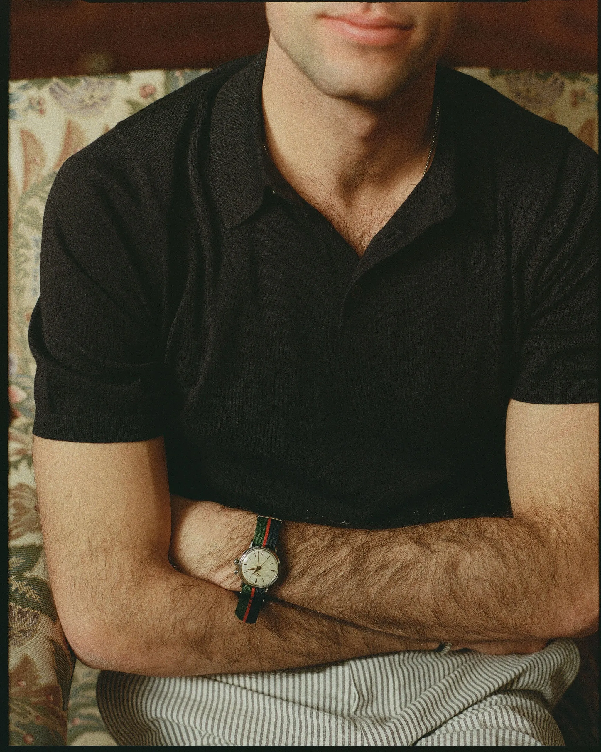 Navy High-Twist Cotton Polo - Trim Fit sold by J. Press product image thumbnail 4