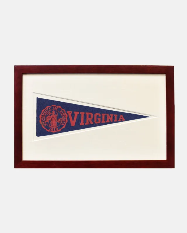 University of Virginia Framed Vintage Pennant sold by J. Press