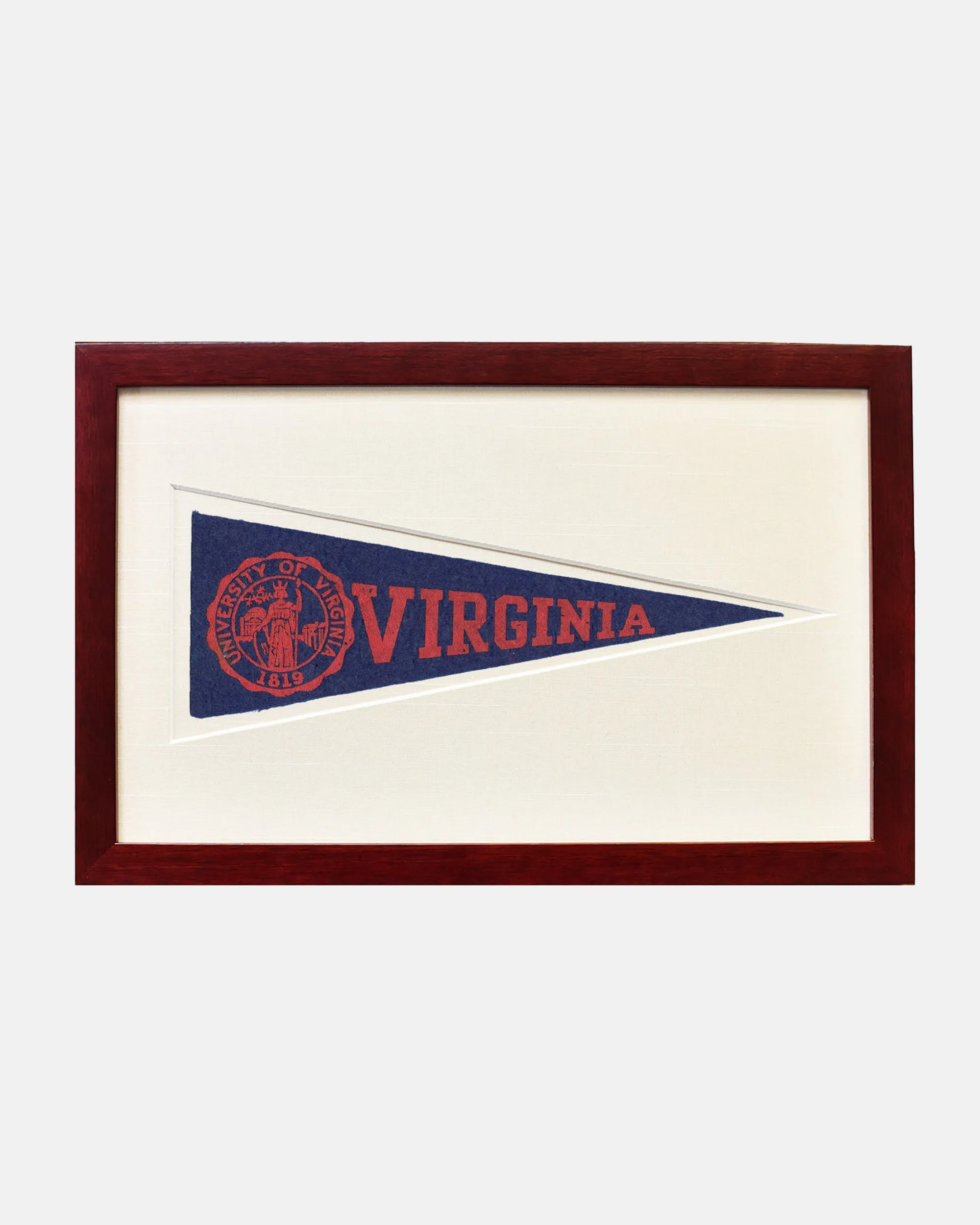 University of Virginia Framed Vintage Pennant sold by J. Press