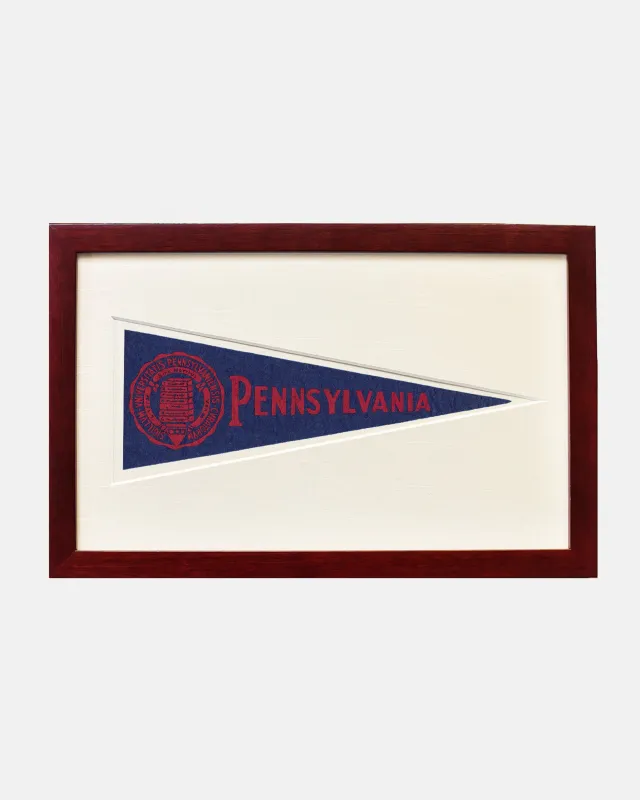 University of Pennsylvania Framed Vintage Pennant sold by J. Press