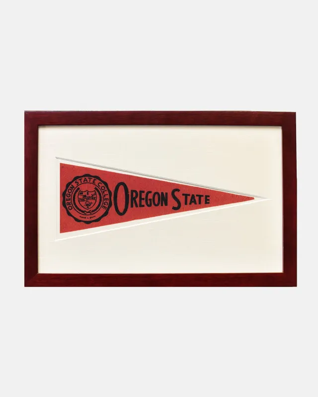 Oregon State Framed Vintage Pennant sold by J. Press