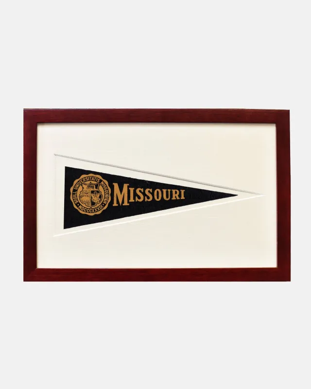 University of Missouri Framed Vintage Pennant made by J. Press