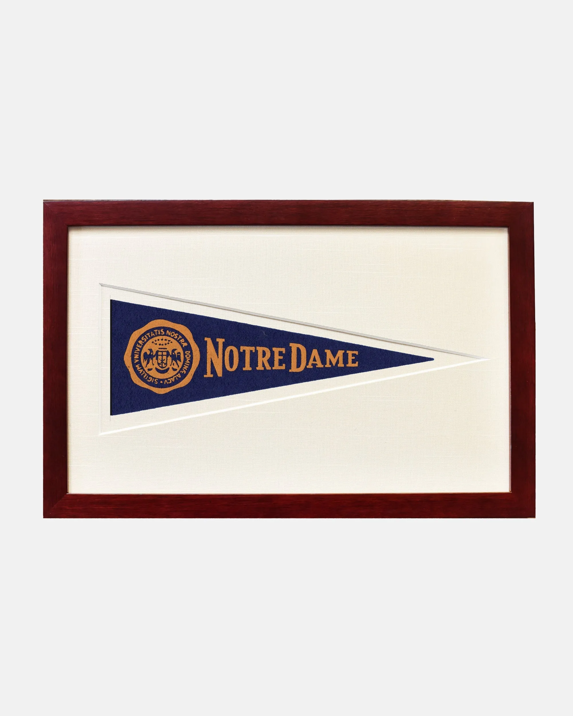 Notre Dame Framed Vintage Pennant sold by J. Press