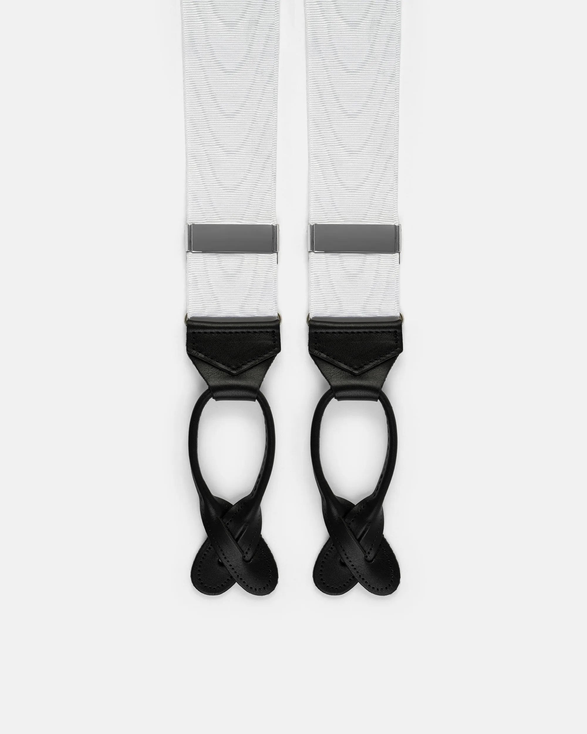 Made-in-England White Silk Moire Braces sold by J. Press product image thumbnail 3