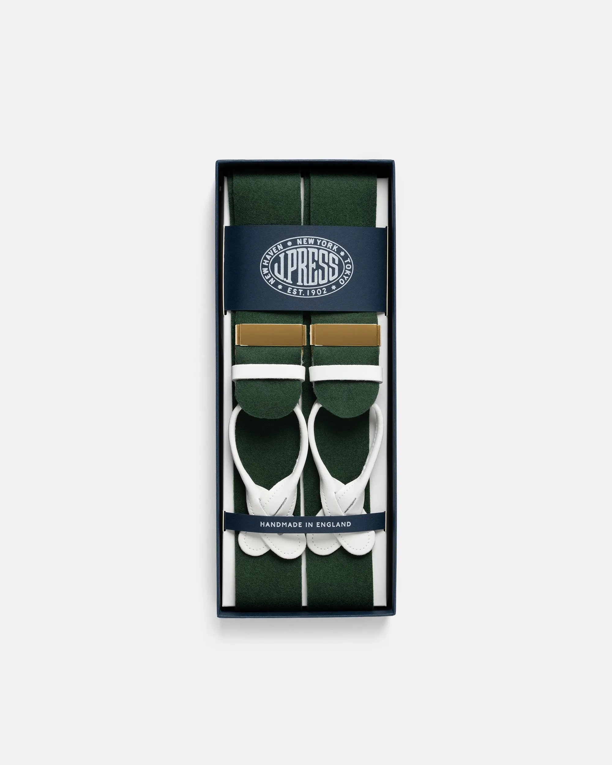 Made-in-England Green Wool Boxcloth Braces sold by J. Press product image thumbnail 2