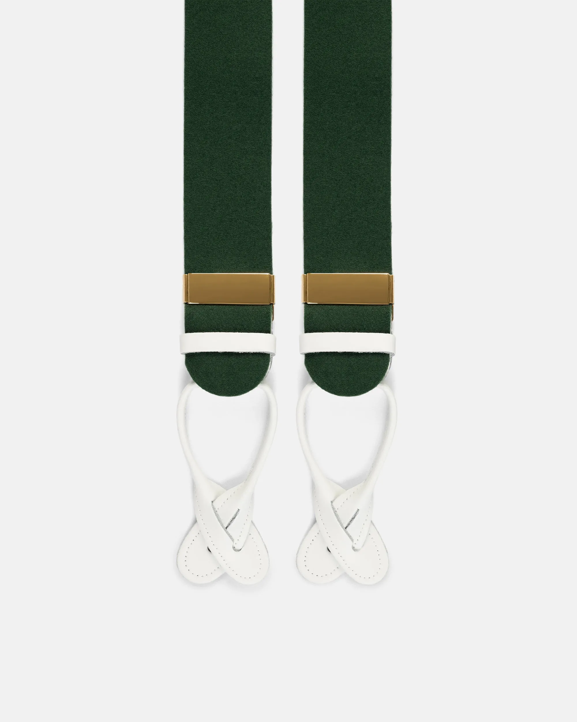 Made-in-England Green Wool Boxcloth Braces sold by J. Press product image thumbnail 3