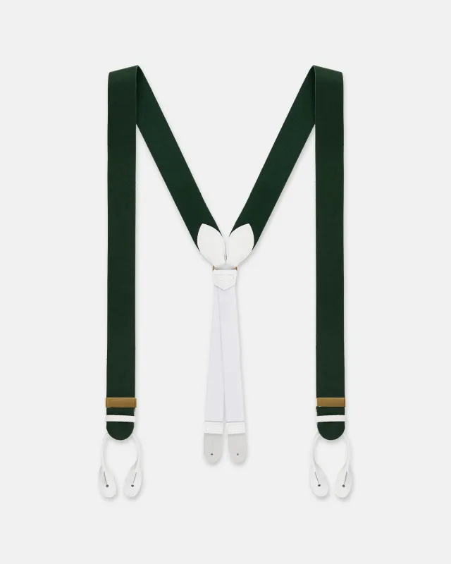 Made-in-England Green Wool Boxcloth Braces made by J. Press