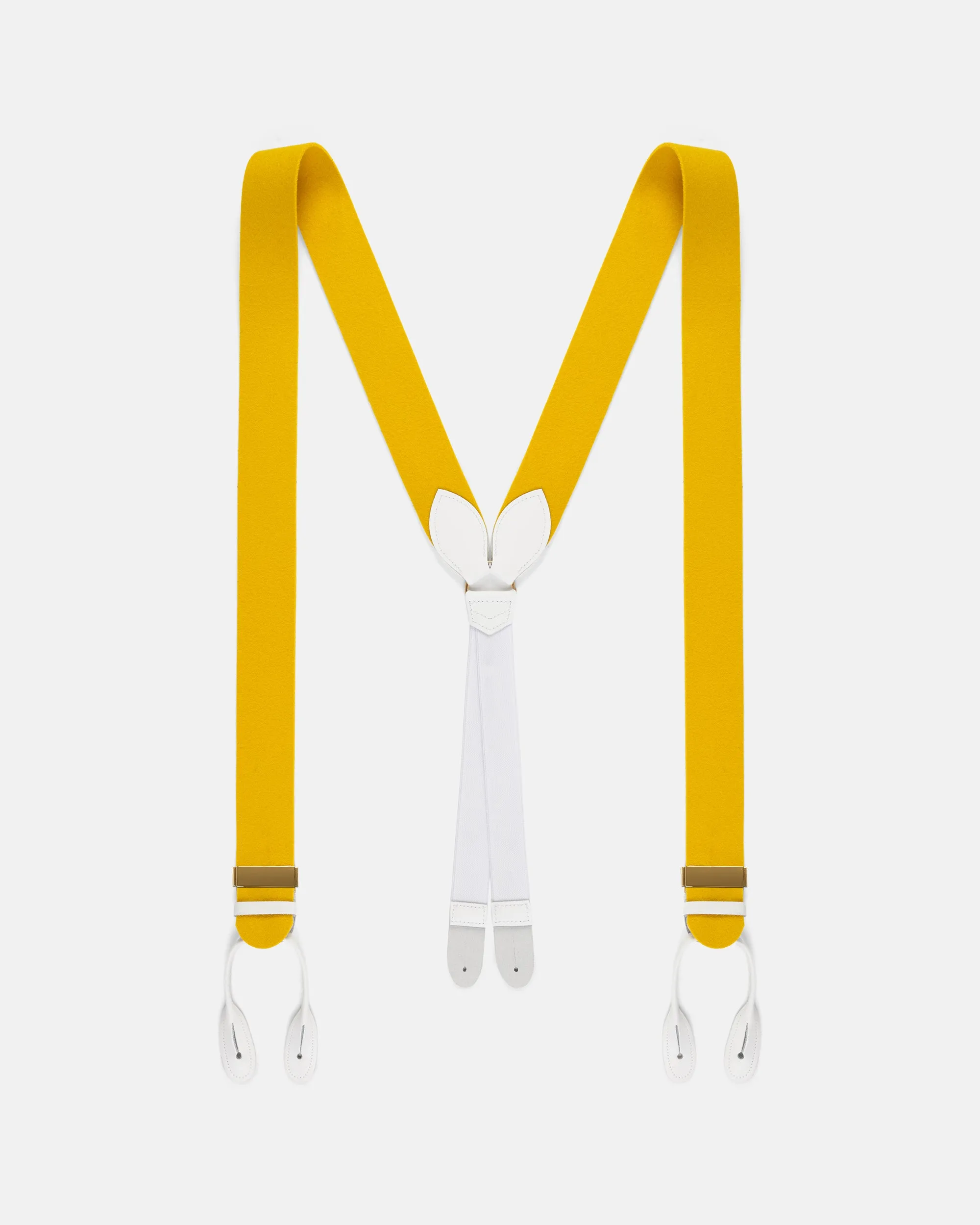 Made-in-England Gold Wool Boxcloth Braces sold by J. Press