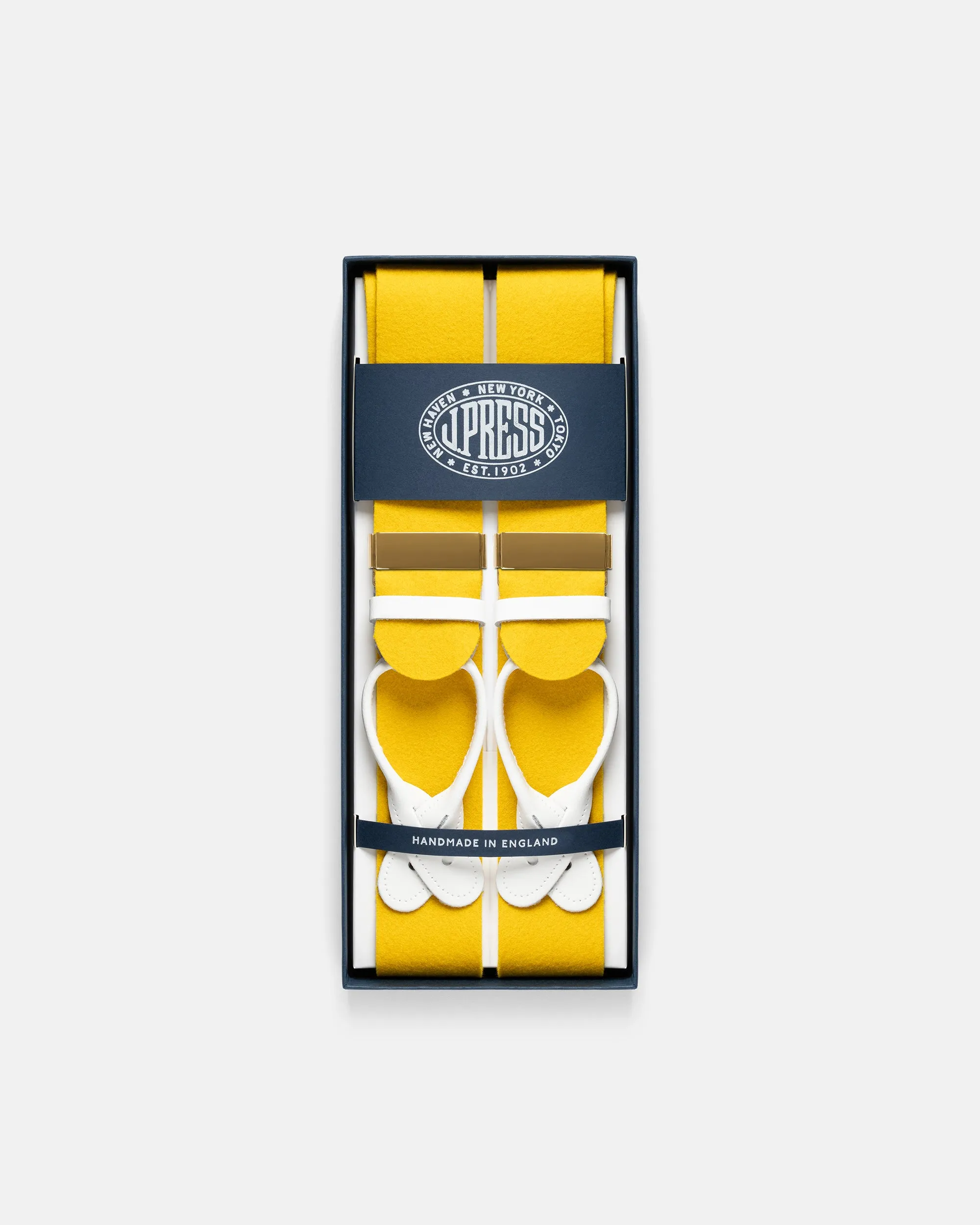 Made-in-England Gold Wool Boxcloth Braces sold by J. Press product image thumbnail 2