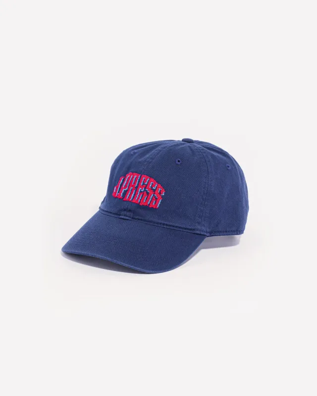 J. Press Red on Navy Needlepoint Hat made by J. Press
