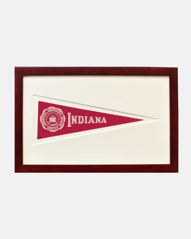 Indiana Framed Vintage Pennant made by J. Press