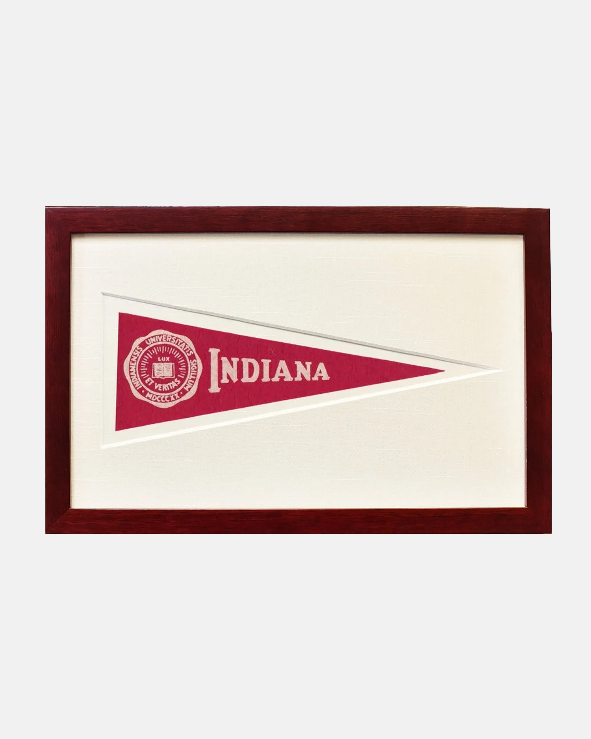 Indiana Framed Vintage Pennant sold by J. Press