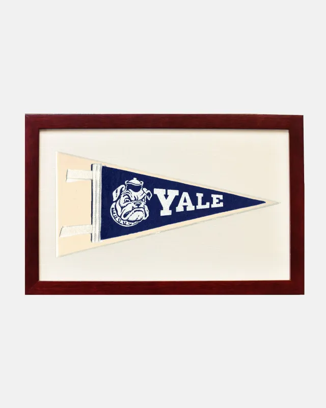 Yale Framed Vintage Pennant made by J. Press