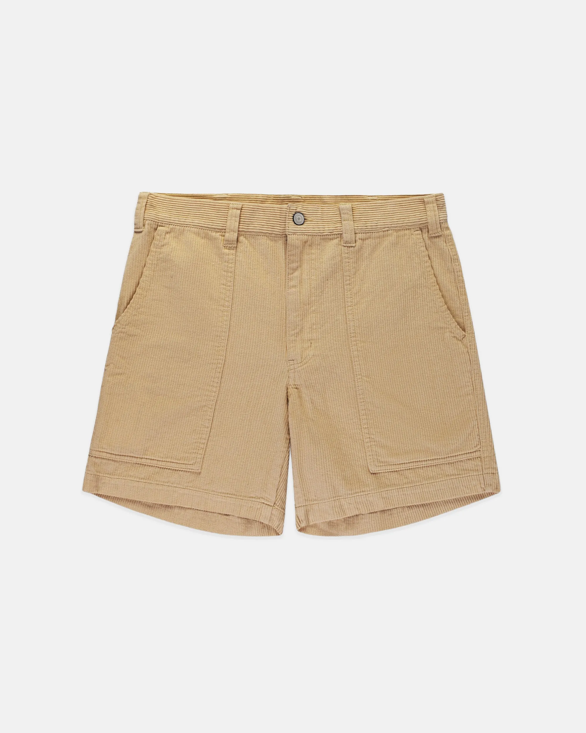 Light Khaki Wide-Wale Cotton Corduroy Shorts - Trim Fit sold by J. Press