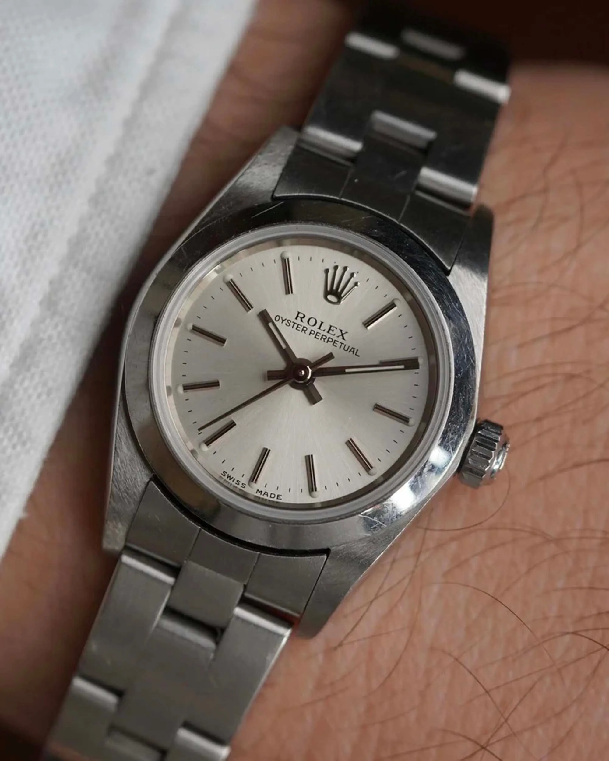 Rolex Ladies Oyster Perpetual Reference 76080 Unpolished sold by J. Press product image thumbnail 2