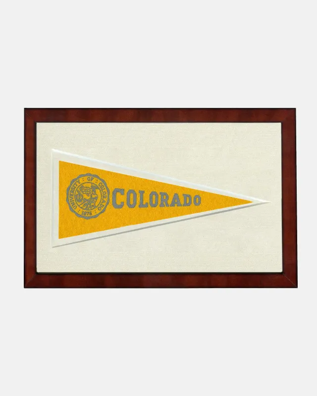 University of Colorado Framed Vintage Pennant sold by J. Press