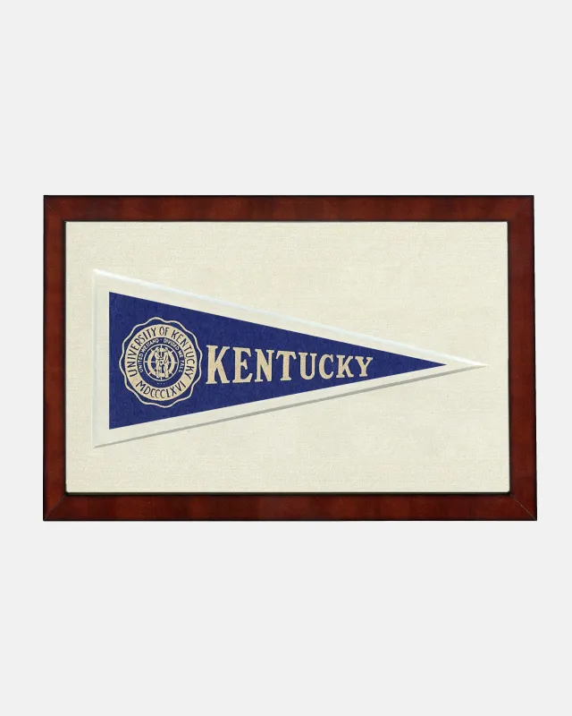 University of Kentucky Framed Vintage Pennant made by J. Press