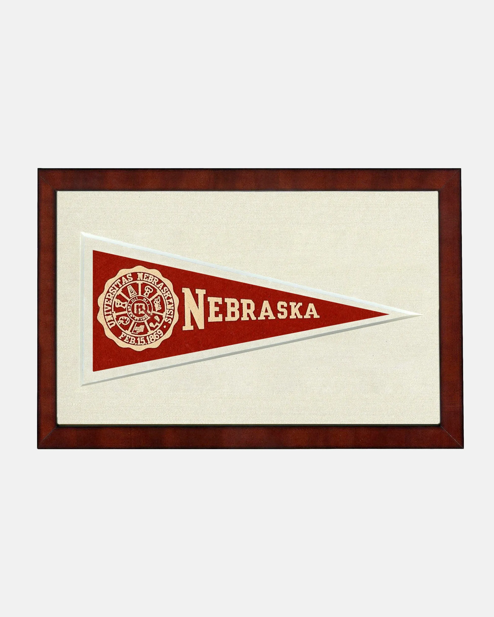 University of Nebraska Framed Vintage Pennant sold by J. Press