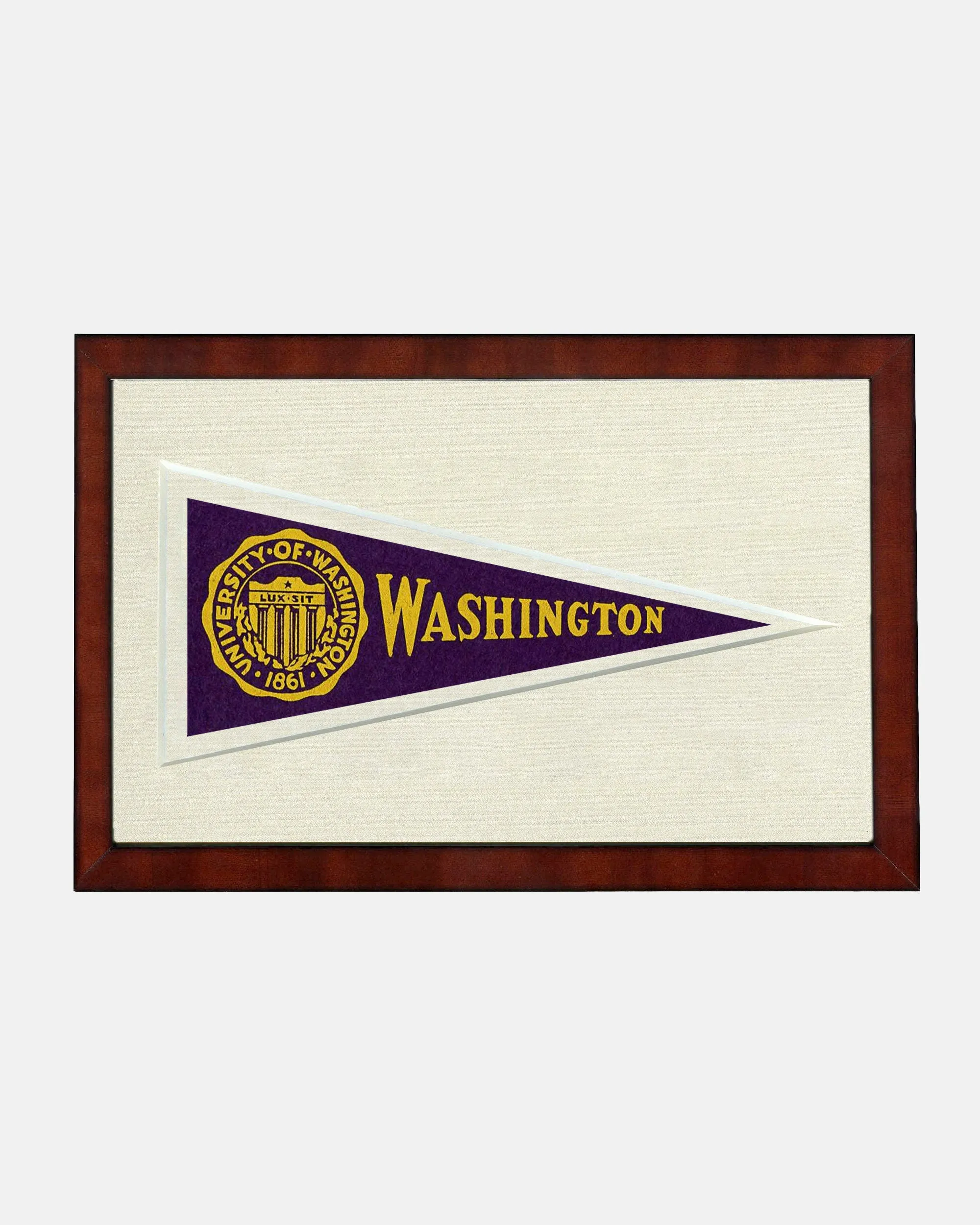 University of Washington Framed Vintage Pennant sold by J. Press